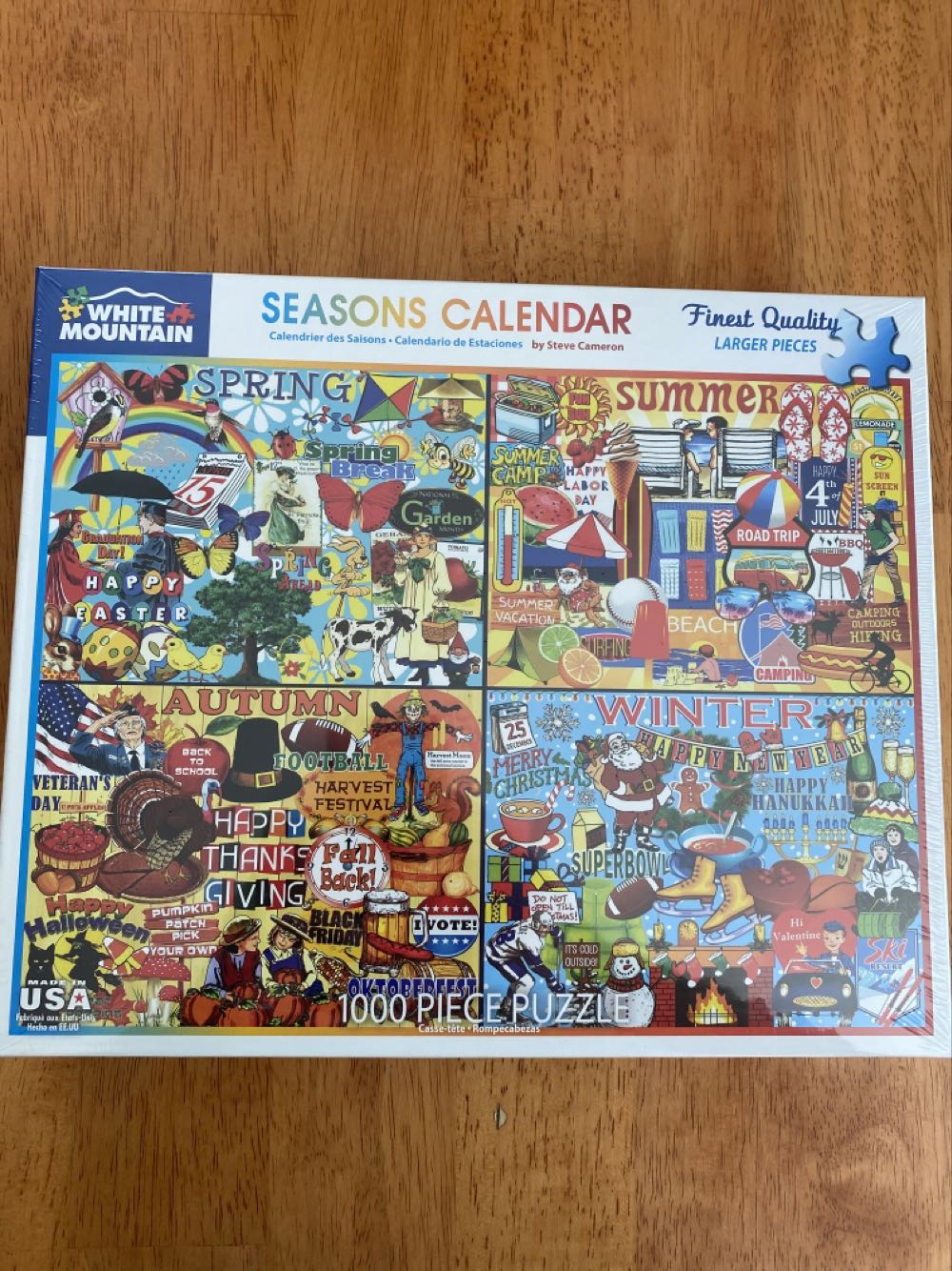 SELL-Seasons Calendar - White Mountain puzzle collectible [Barcode 724819265664] - Main Image 2
