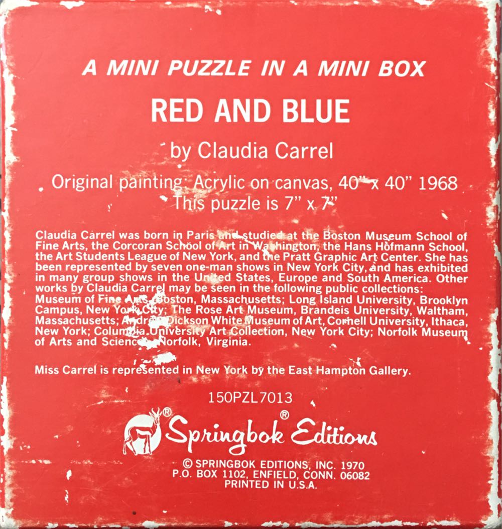 Red And Blue - Mini - Springbok puzzle collectible - Main Image 2