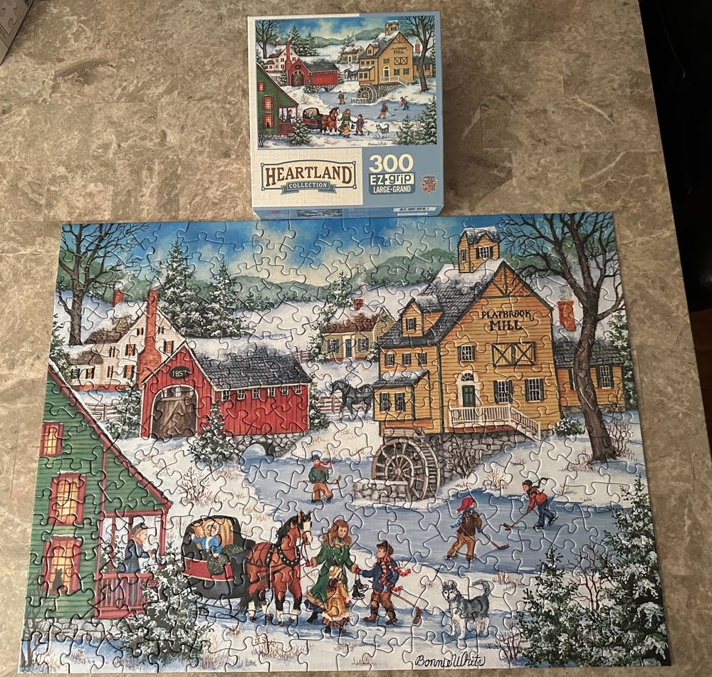 Flat Brook Pond Hockey - Master Pieces puzzle collectible [Barcode 705988329197] - Main Image 2