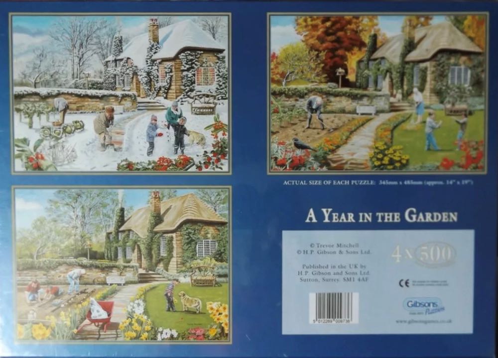 A Year In The Garden (Saskia Lenen) - Gibsons puzzle collectible [Barcode 5012269009736] - Main Image 4
