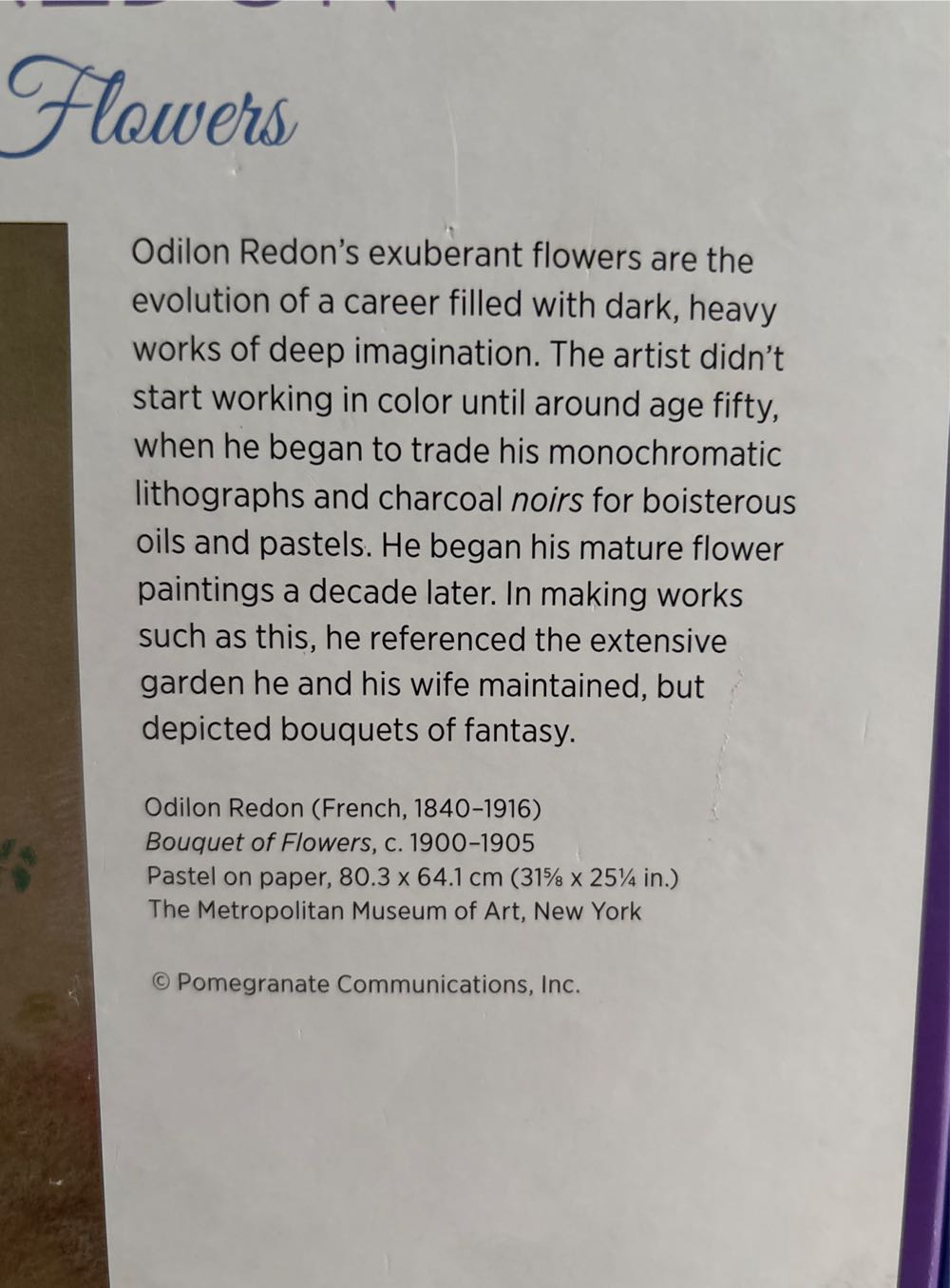 Bouquet Of Flowers - Pomegranate puzzle collectible [Barcode 9780764986567] - Main Image 3