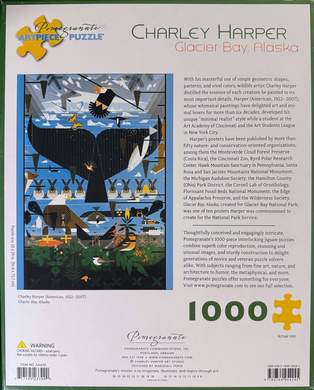 Glacier Bay, Alaska✅ - Pomegranate puzzle collectible [Barcode 717195233990] - Main Image 3