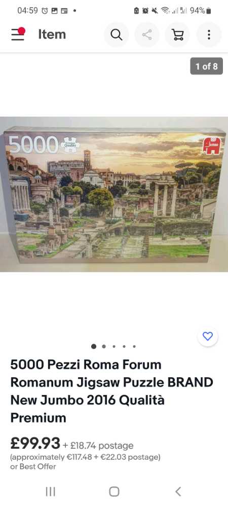 Jumbo Premium Jigsaw Jumbo Forum Romanum Pieces - Jumbo puzzle collectible [Barcode 8710126185926] - Main Image 3