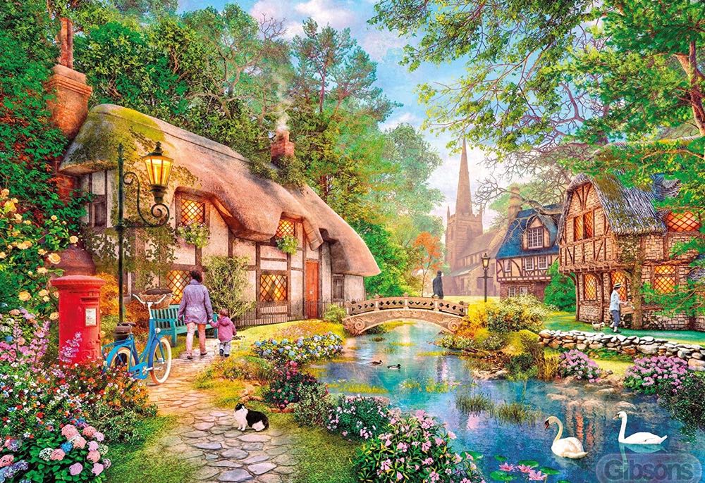 Cottageway Lane - Gibsons puzzle collectible [Barcode 5012269031416] - Main Image 2