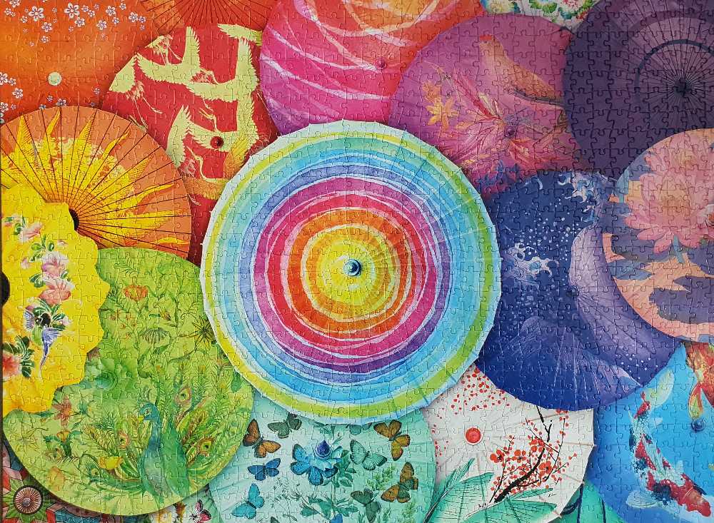 Rainbow Parasols - Buffalo Games puzzle collectible - Main Image 2