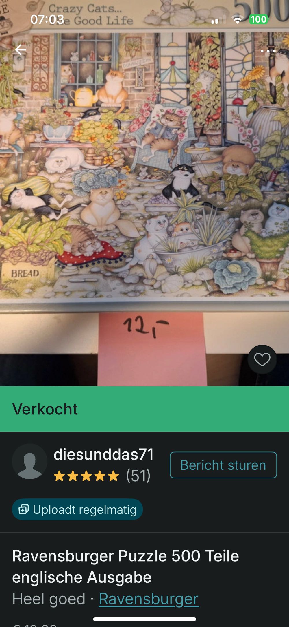 Crazy Cats… The Good Life - Ravensburger 🇬🇧 puzzle collectible [Barcode 4005556169788] - Main Image 4