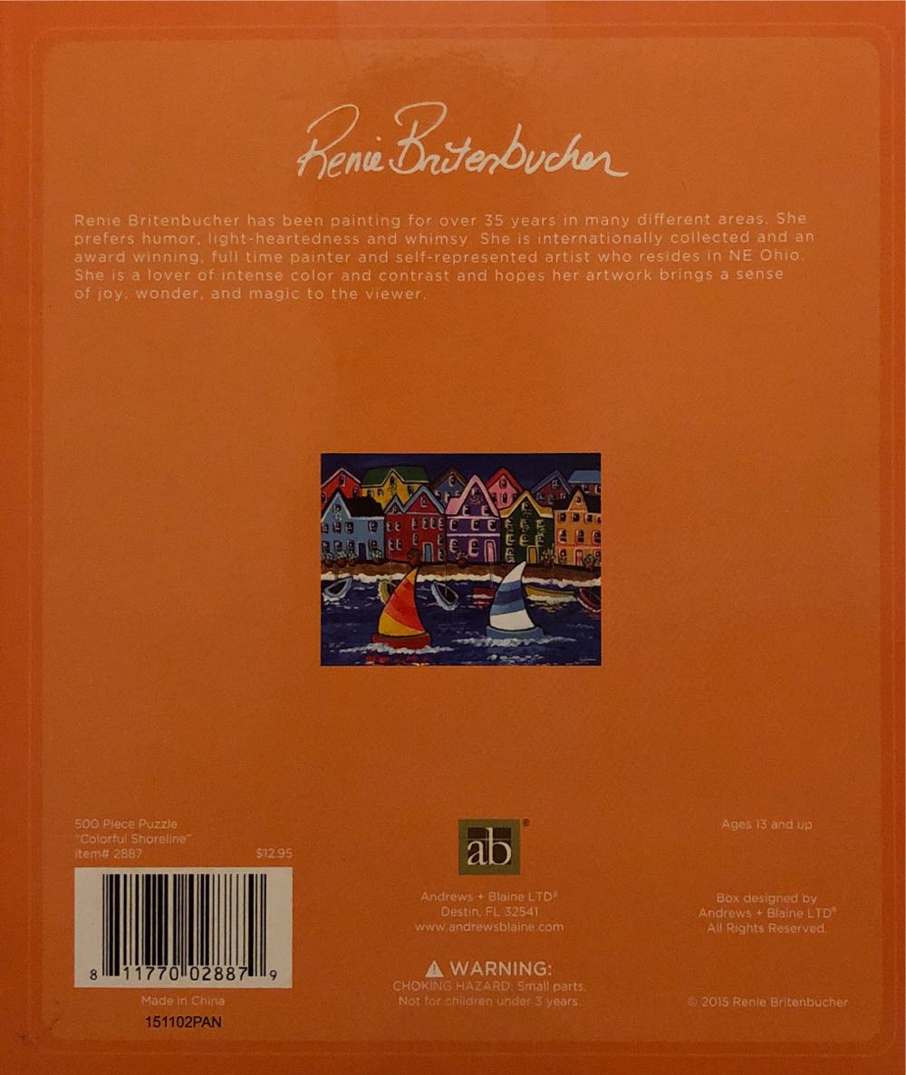 Colorful Shoreline - Andrew +  Blaine Ltd. puzzle collectible [Barcode 811770028879] - Main Image 2