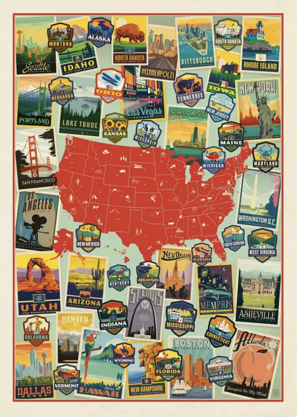 American Travel 🆕 - Americanflat puzzle collectible [Barcode 810029118712] - Main Image 2