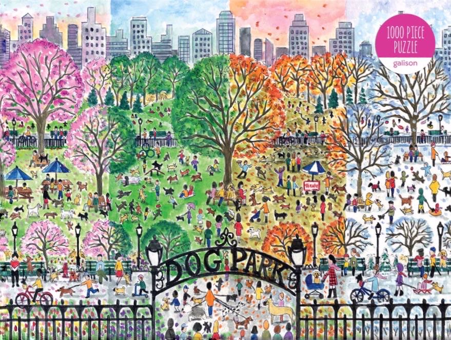 Dog Park in Four Seasons - Galison puzzle collectible [Barcode 9780735373105] - Main Image 2