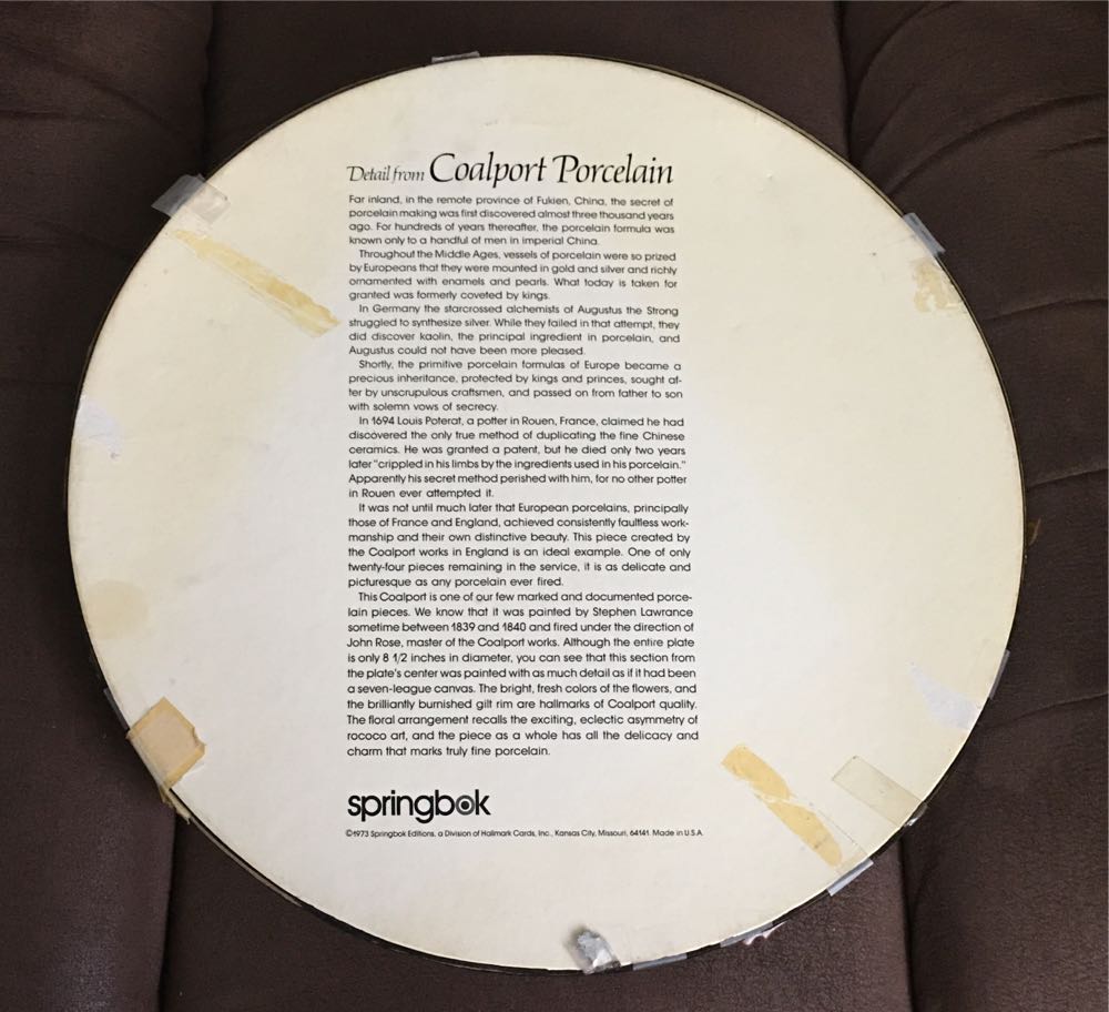 Coalport Porcelain, Detail from - Round - Springbok puzzle collectible - Main Image 2