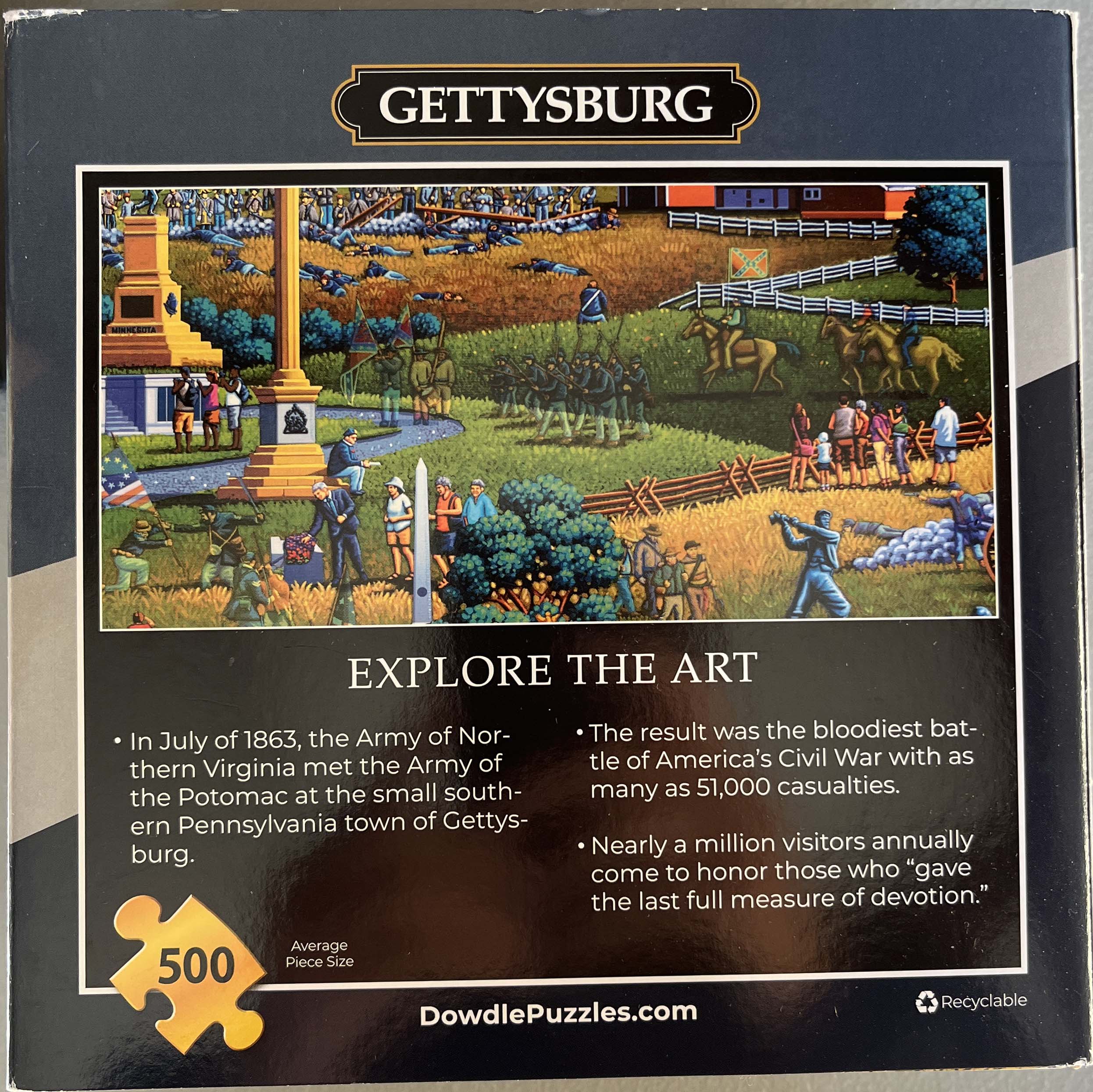 Gettysburg - Dowdle puzzle collectible [Barcode 671095003506] - Main Image 2