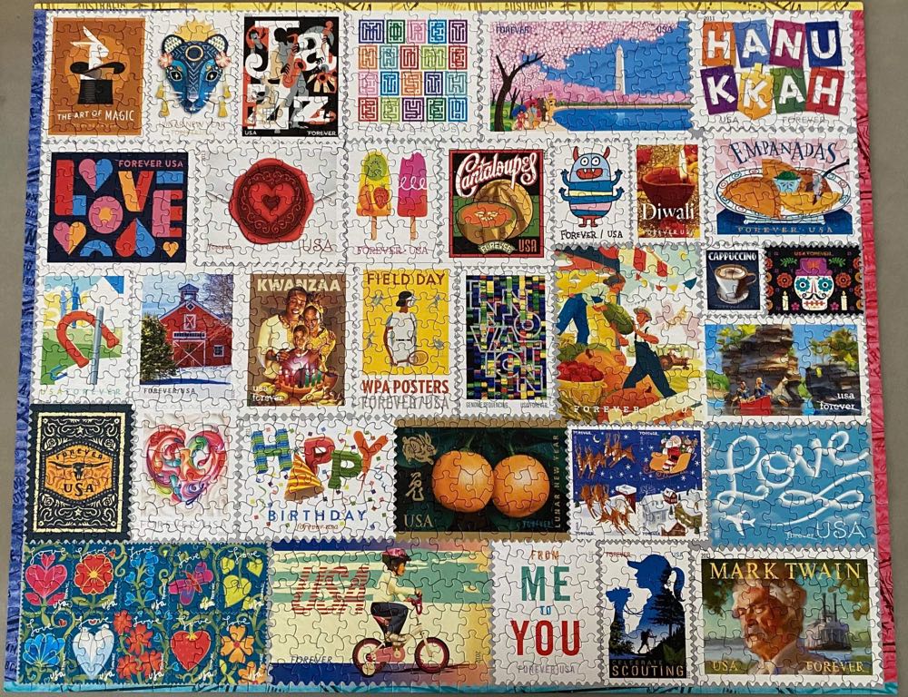Sold - Forever Stamps - White Mountain puzzle collectible - Main Image 2