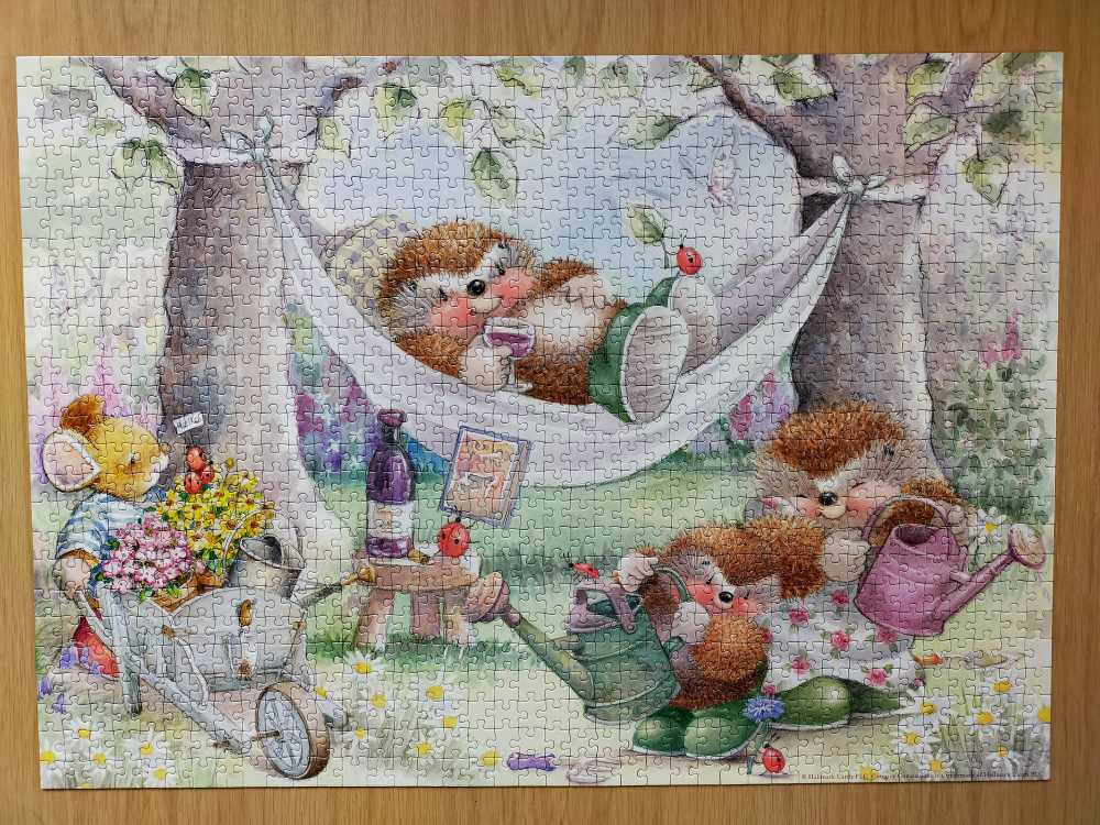 Country Companions. Egels In Hangmat. - Falcon de luxe puzzle collectible [Barcode 8710126100929] - Main Image 2