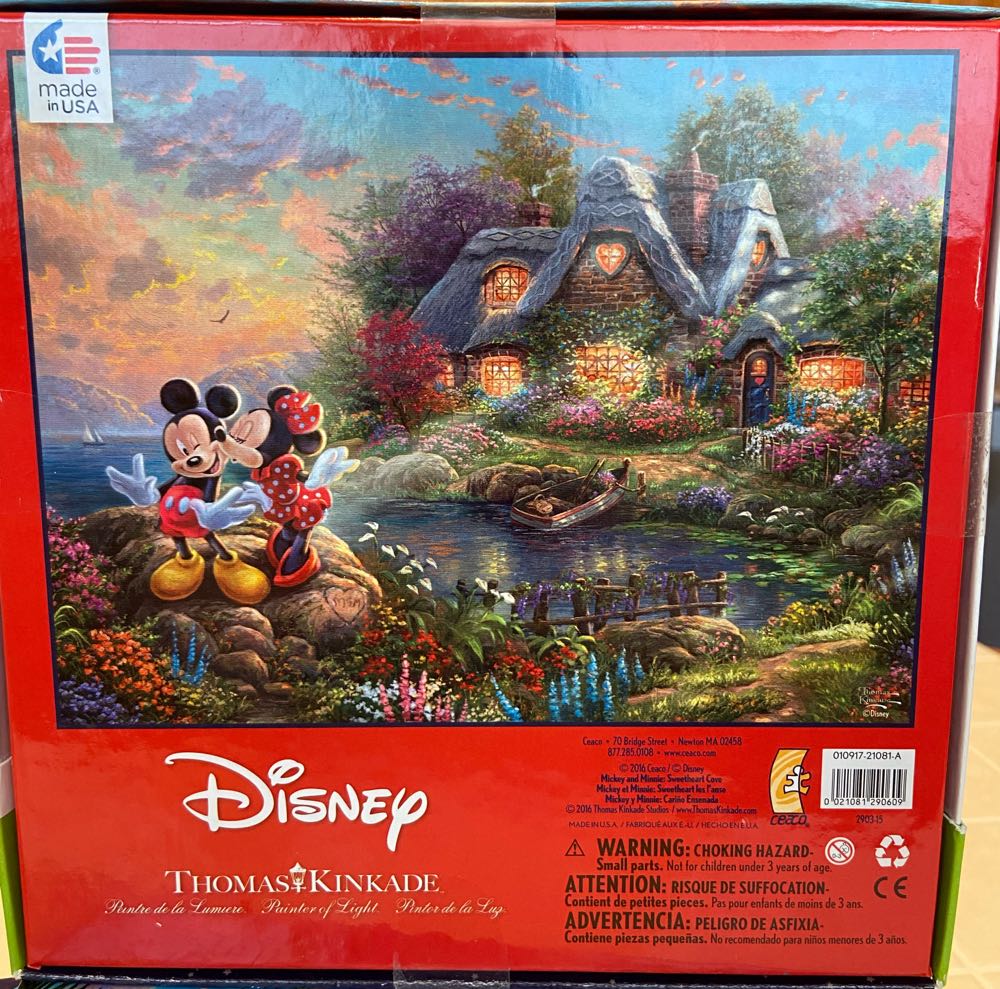 Mickey and Minnie - Sweetheart Cove - Ceaco puzzle collectible [Barcode 021081290609] - Main Image 2