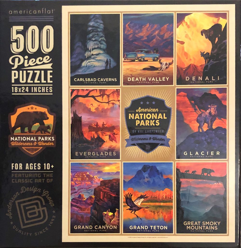 American National Parks Wilderness & Wonder - Americanflat puzzle collectible [Barcode 810029113021] - Main Image 2
