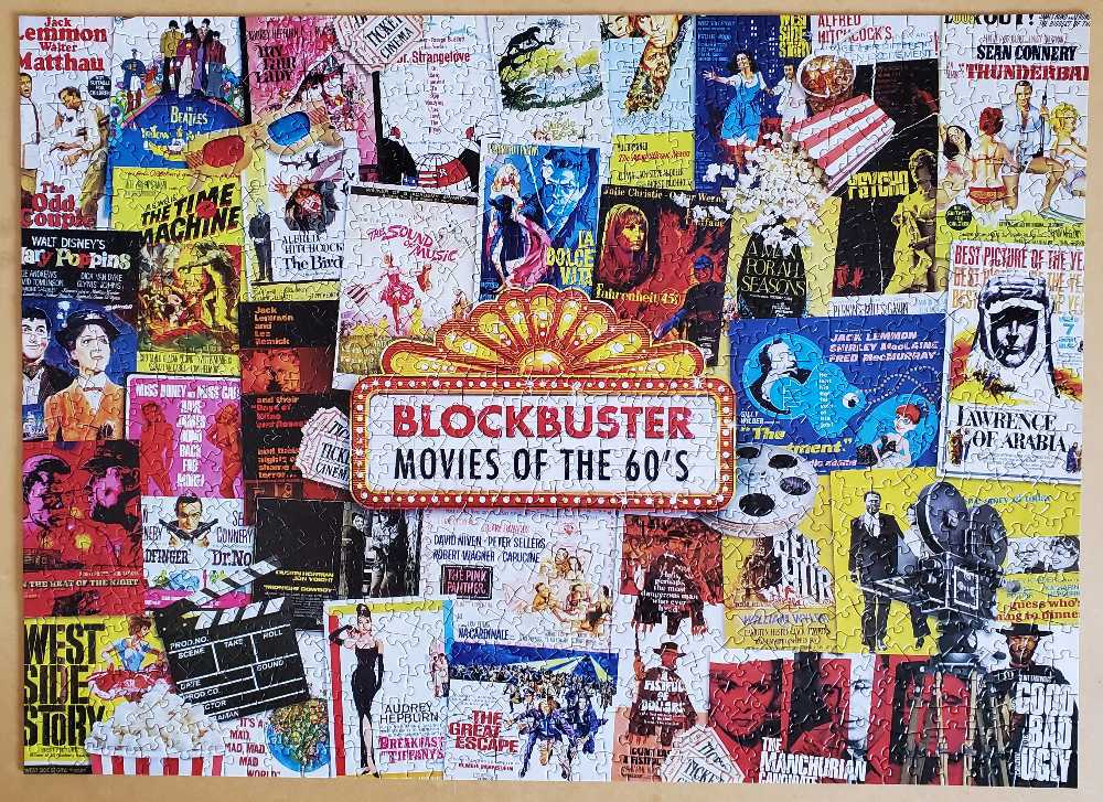 60’s Blockbuster Movies - Master Pieces puzzle collectible [Barcode 705988722011] - Main Image 2