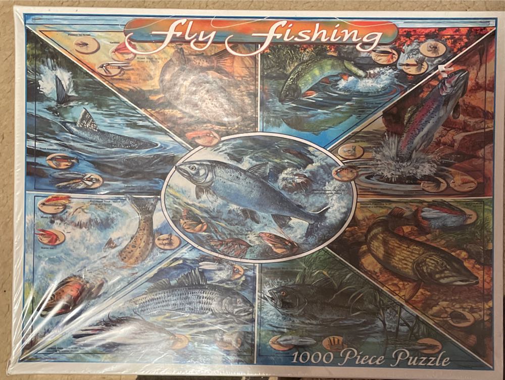 Fly Fishing**-NEW - White Mountain 🇺🇸 puzzle collectible [Barcode 724819248551] - Main Image 2
