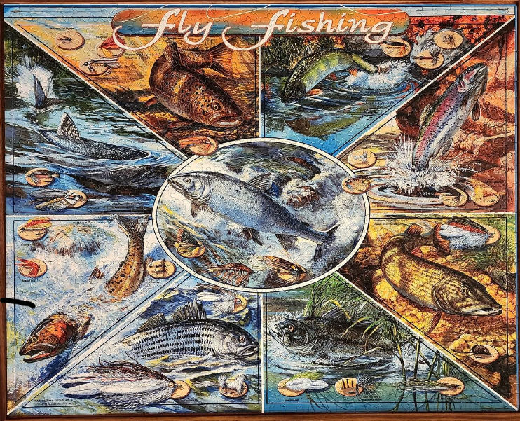 Fly Fishing**-NEW - White Mountain 🇺🇸 puzzle collectible [Barcode 724819248551] - Main Image 3