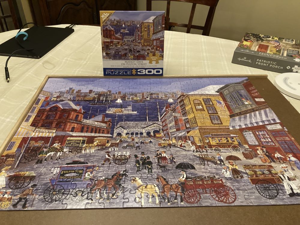 Market Days On Fulton Street - EuroGraphics puzzle collectible [Barcode 628136353847] - Main Image 2