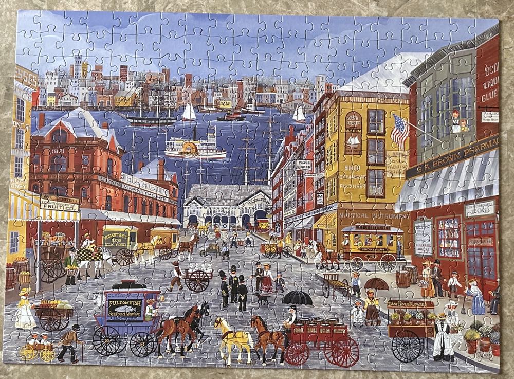 Market Days On Fulton Street - EuroGraphics puzzle collectible [Barcode 628136353847] - Main Image 3