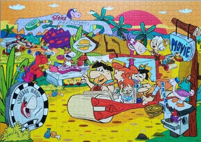 The Flintstones: Drive In Movies (Marian Bergwerff Volg Meeting) - Ravensburger puzzle collectible [Barcode 4005556156177] - Main Image 2