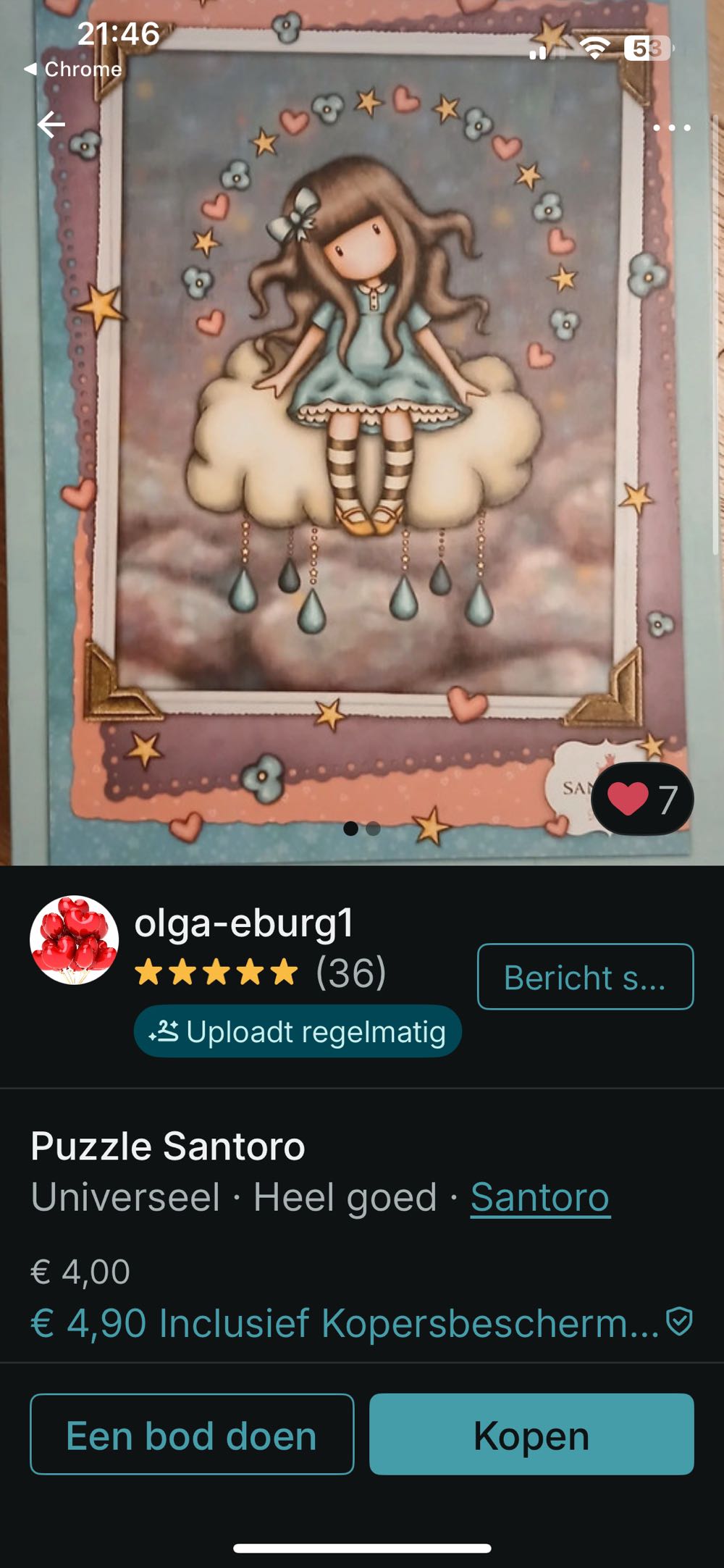 Santoro Aprils Showers 🟦🇨🇦 - Educa puzzle collectible [Barcode 8412668184848] - Main Image 4