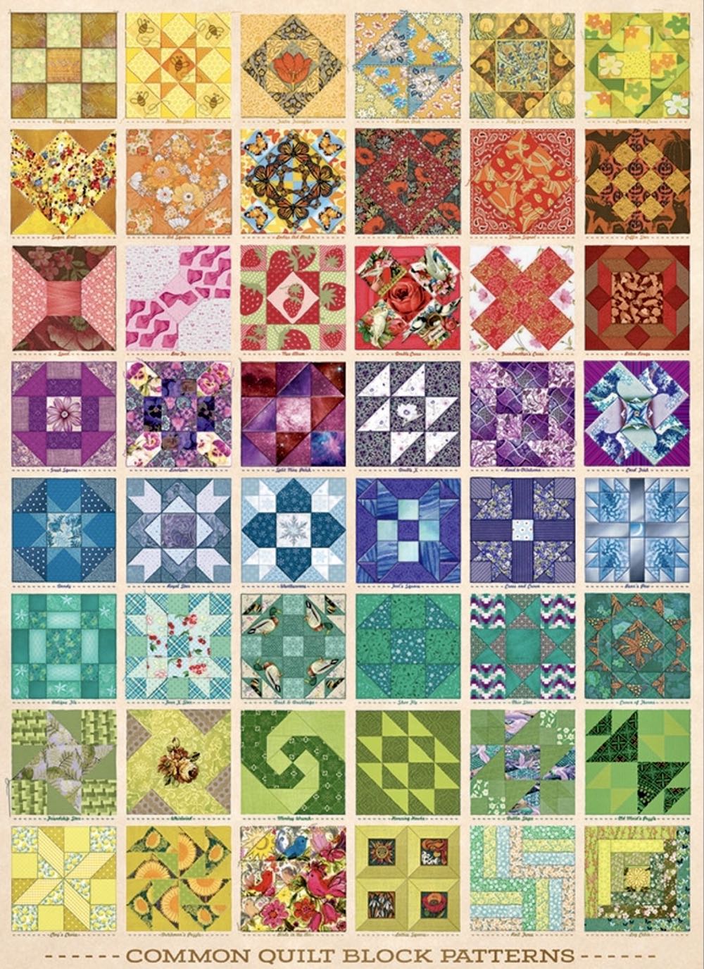 Common Quilt Blocks - Jack Pine puzzle collectible [Barcode 625012700627] - Main Image 2