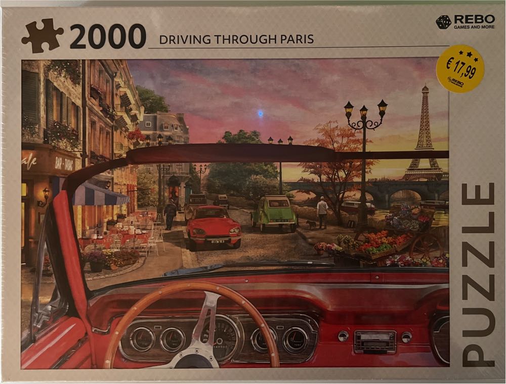Rebo Legpuzzel Driving Through Paris Stukjes Driving - REBO puzzle collectible [Barcode 8720387822171] - Main Image 1