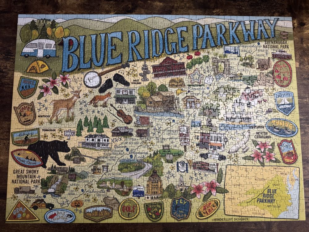 Blue Ridge Parkway - From Cheryl - True South Puzzle Company puzzle collectible [Barcode 644216573400] - Main Image 2
