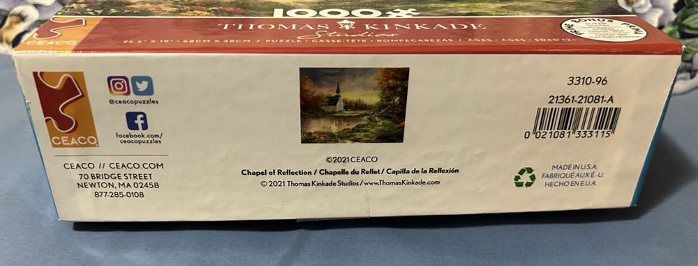 Chapel Of Reflection - Ceaco puzzle collectible [Barcode 021081333115] - Main Image 3