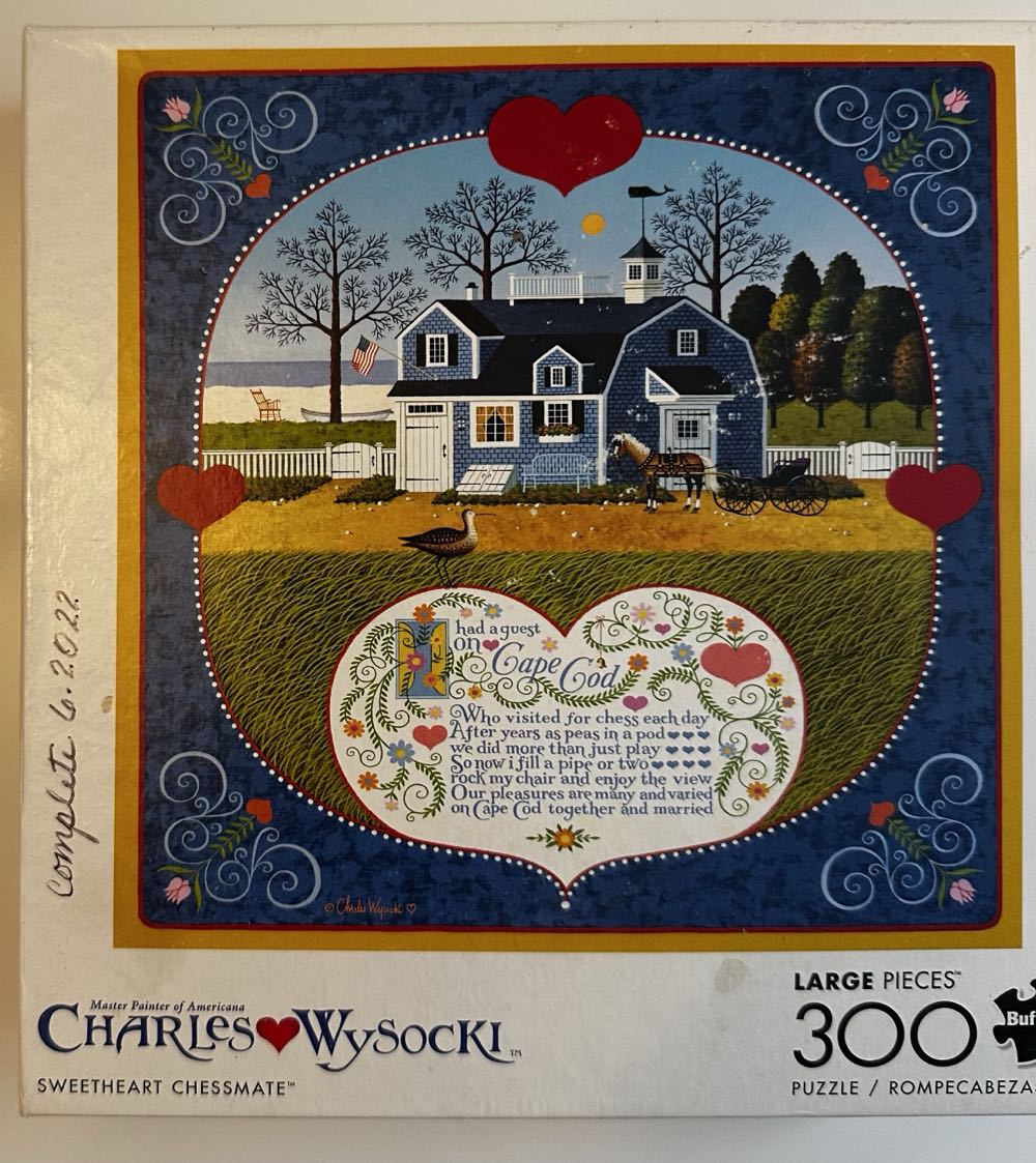 Sweetheart Chessmate - Buffalo Games puzzle collectible [Barcode 079346026975] - Main Image 3