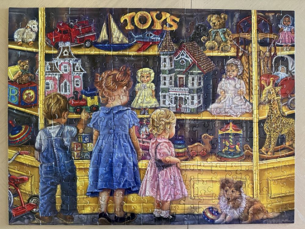 Shopping For Toys - SunsOut puzzle collectible [Barcode 796780358348] - Main Image 2