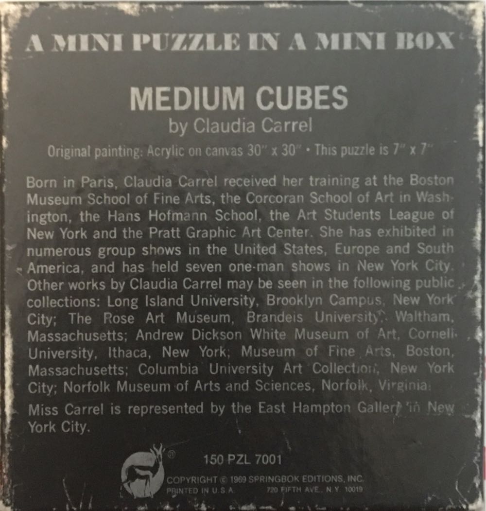 Medium Cubes - Mini - Springbok puzzle collectible - Main Image 2
