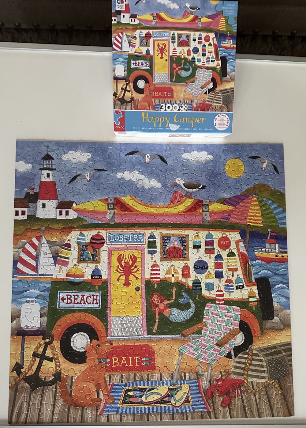 Happy Campers Beach** - Ceaco puzzle collectible [Barcode 021081223195] - Main Image 2