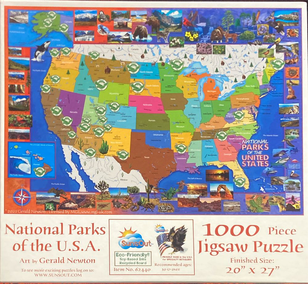 National Parks of the U.S.A - SunsOut 🇺🇸 puzzle collectible [Barcode 796780624405] - Main Image 2