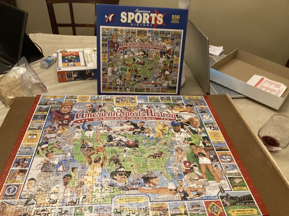 American Sports History-NEW! - White Mountain puzzle collectible [Barcode 724819247271] - Main Image 2