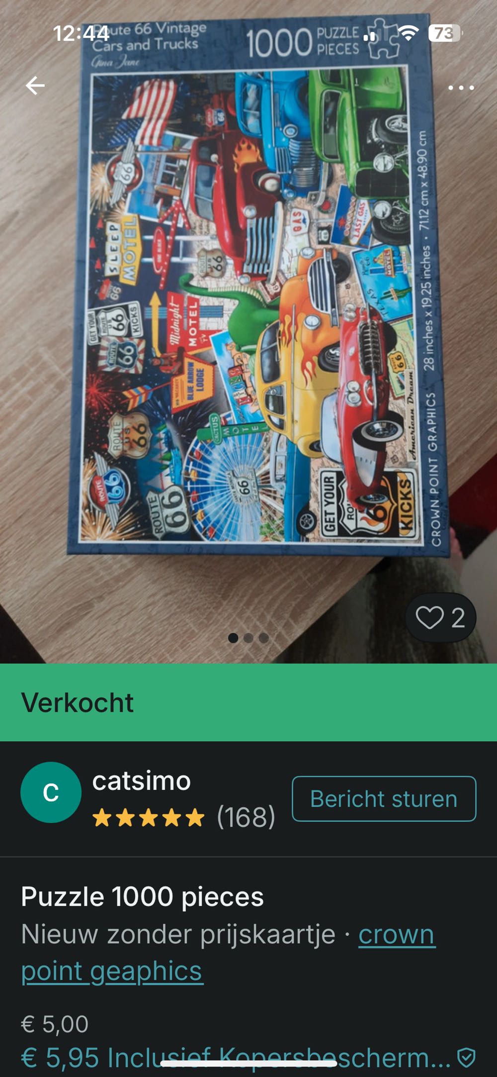 Route 66 Cars & Trucks - Crown point graphics puzzle collectible [Barcode 713755918468] - Main Image 3