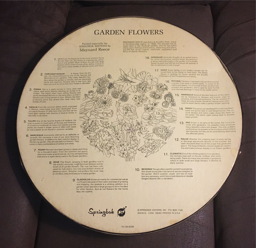 Garden Flowers - Round - Springbok puzzle collectible - Main Image 2