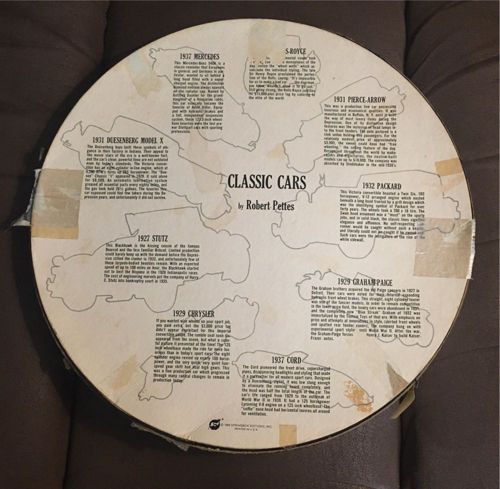 Classic Cars - Round - Springbok puzzle collectible - Main Image 2