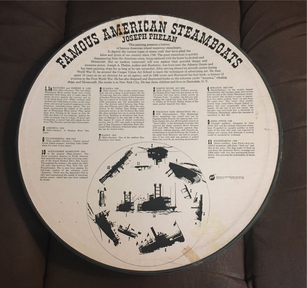 Famous American Steamboats - Round - Springbok puzzle collectible - Main Image 2