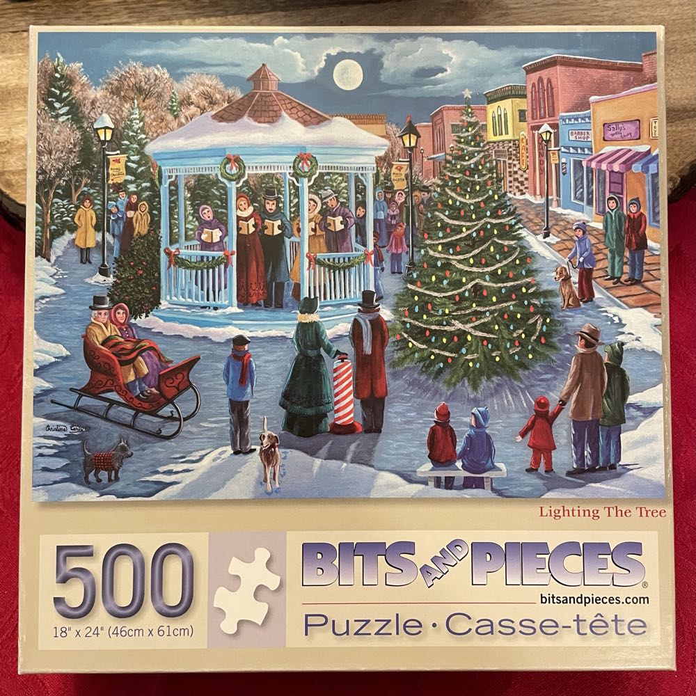 Christine Carey 500 Pc Bits And Pieces Jigsaw Puzzle Lighting The Tree - Bits & Pieces puzzle collectible [Barcode 704812456245] - Main Image 2
