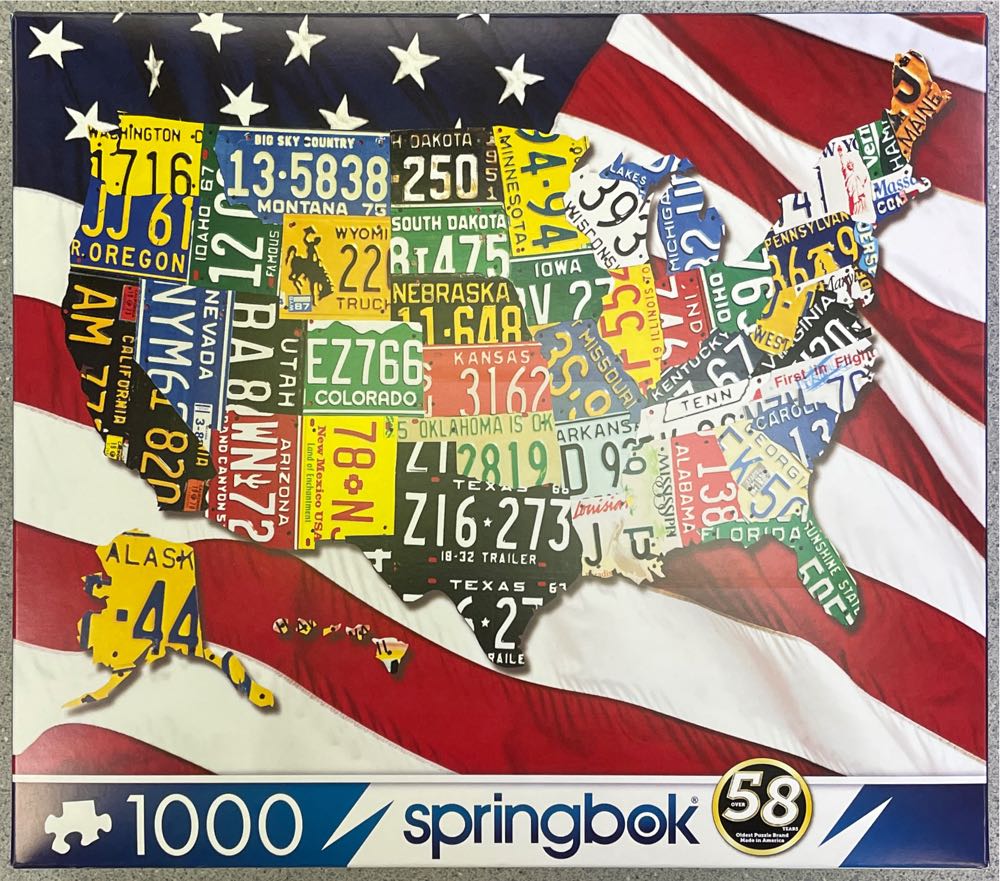 State Plates - Springbok 🇺🇸 puzzle collectible [Barcode 091683110773] - Main Image 2