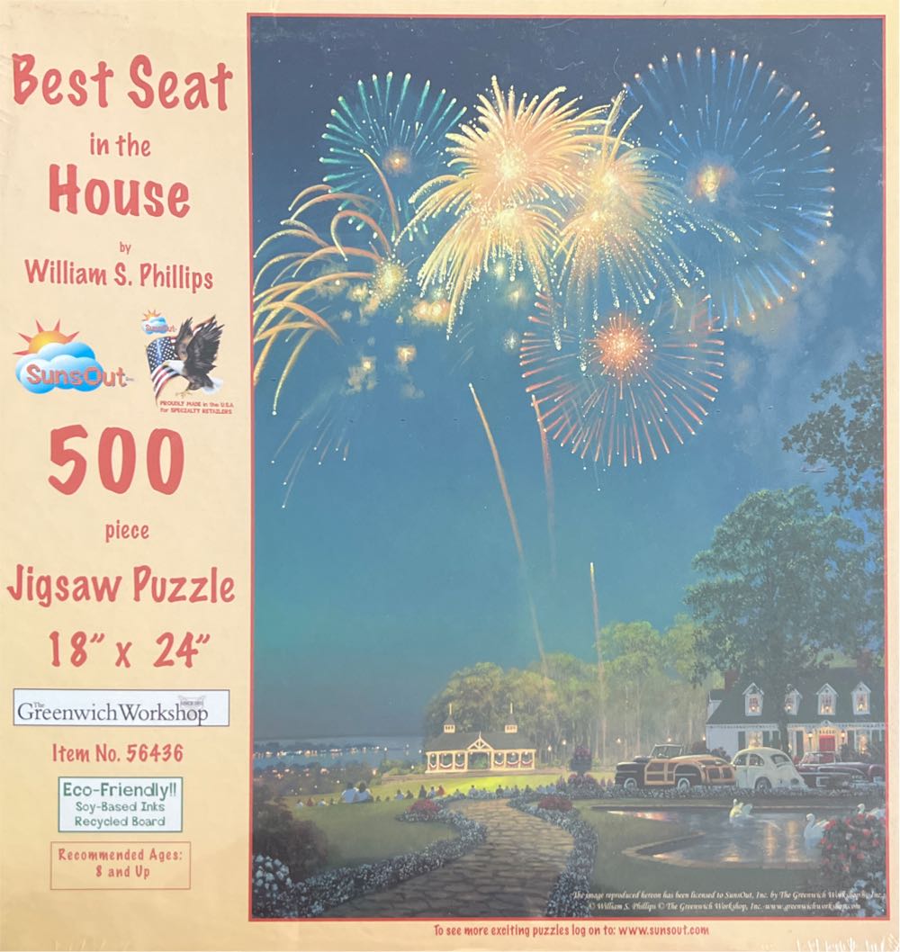 Best Seat In The House 500 Pc Jigsaw - The Greenwich Workshop puzzle collectible [Barcode 796780564367] - Main Image 2