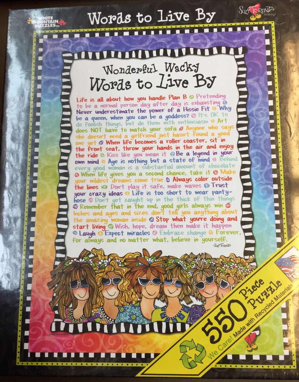 Words to Live By - White Mountain Puzzles puzzle collectible [Barcode 724819253296] - Main Image 2