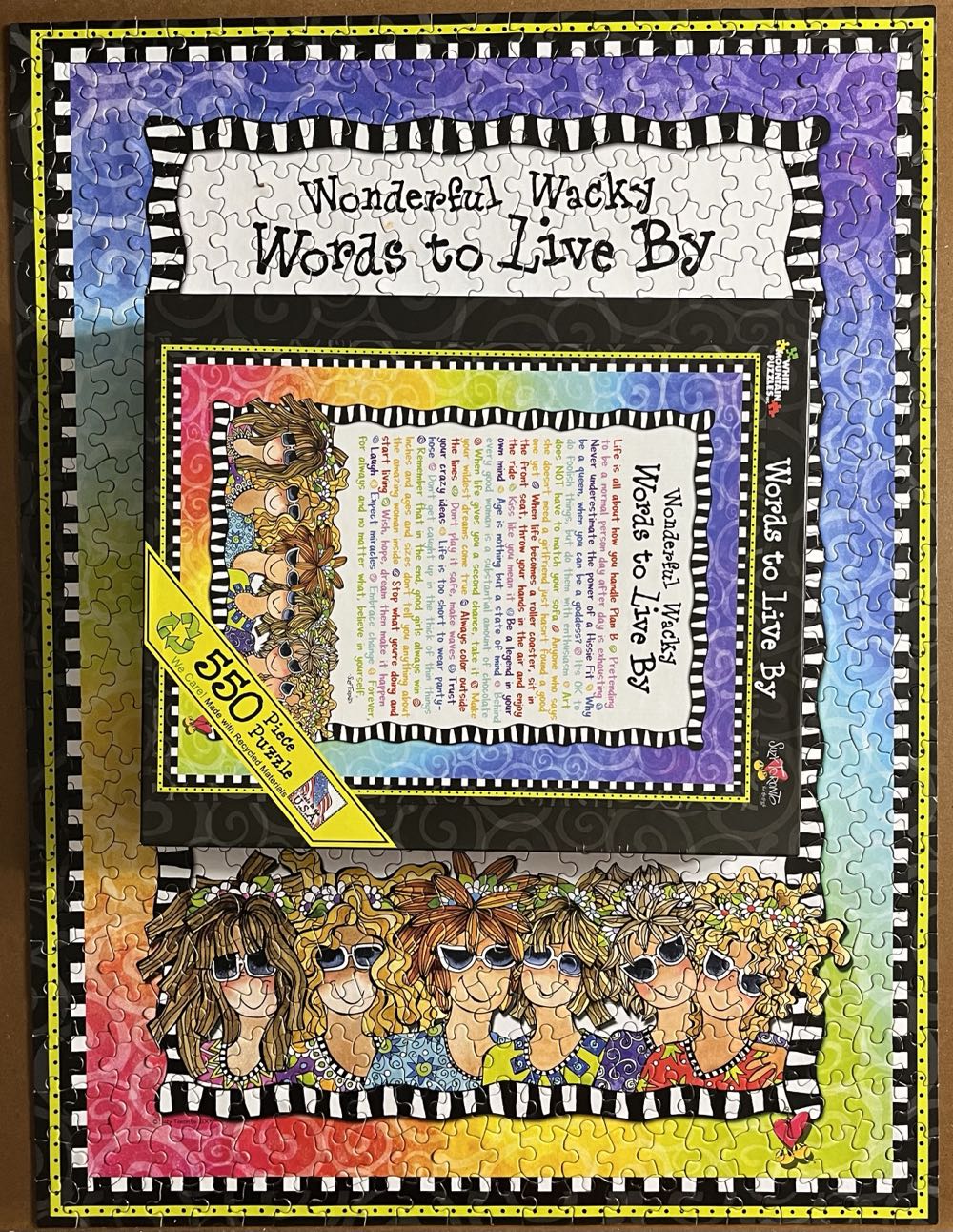 Words to Live By - White Mountain Puzzles puzzle collectible [Barcode 724819253296] - Main Image 3