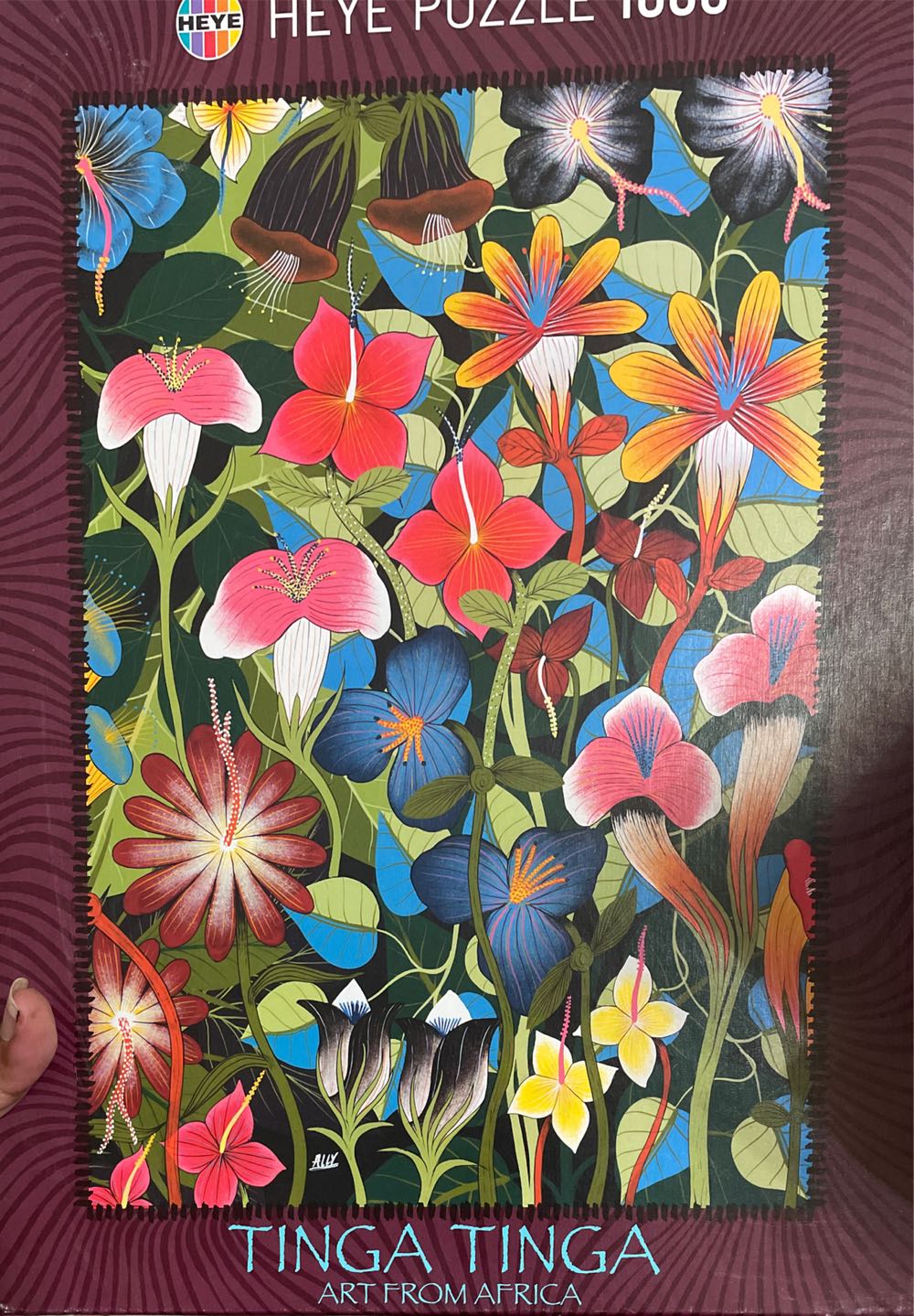 500 Piece ”in His Hands” Kathy Fincher Easel Style Matthew 7:7