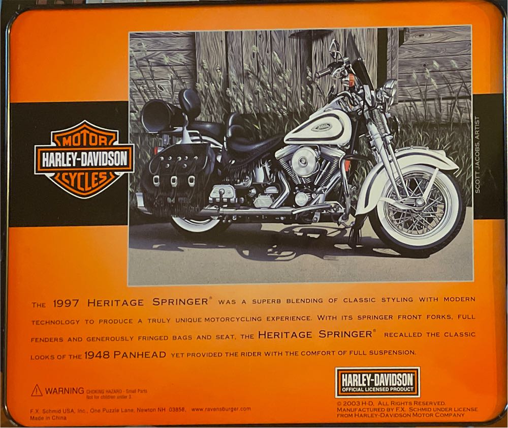 Harley-Davidson 1997 Heritage Springer Motorcycle - F. X. Schmid puzzle collectible - Main Image 2
