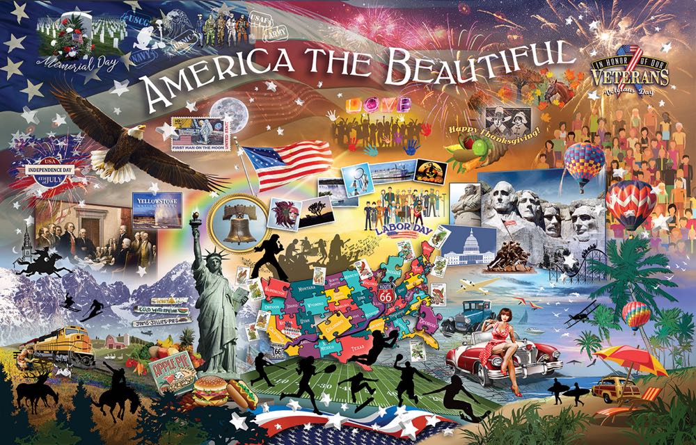 An American Collage - SunsOut puzzle collectible [Barcode 796780517202] - Main Image 2