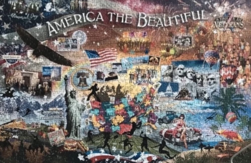 An American Collage - SunsOut puzzle collectible [Barcode 796780517202] - Main Image 3