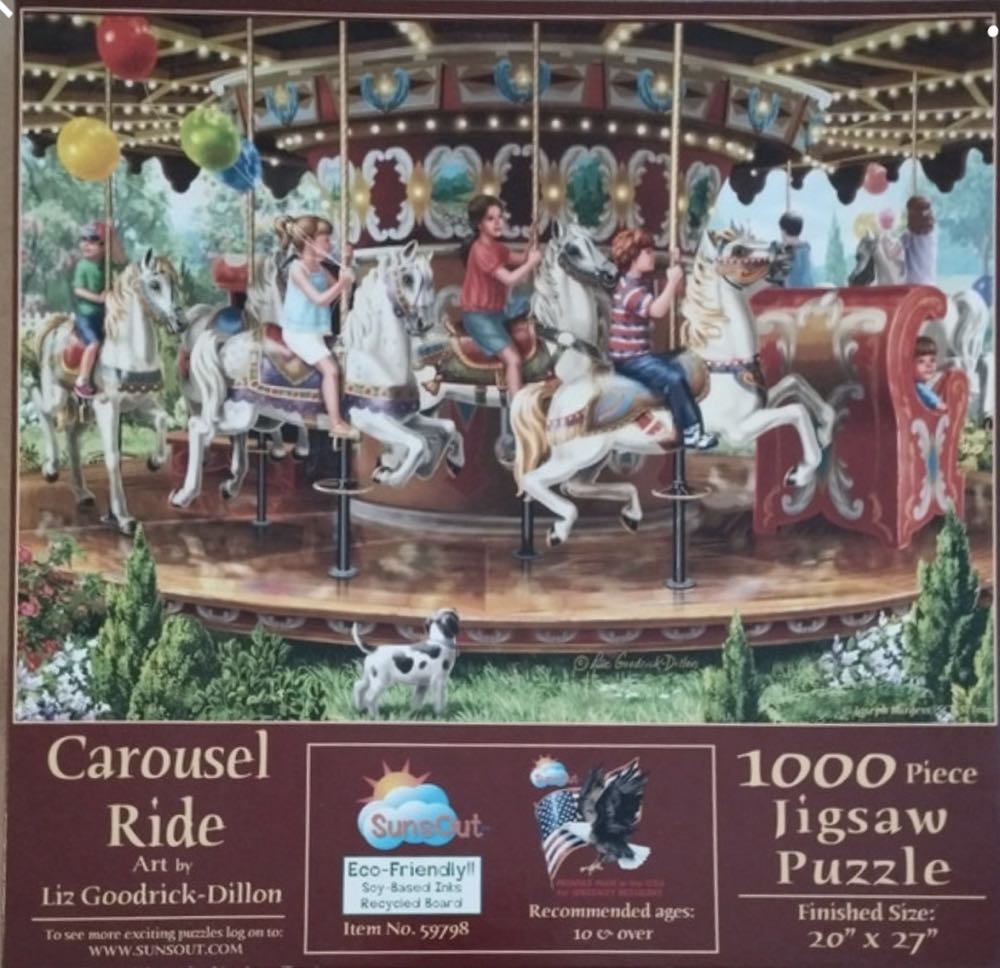 Carousel Ride Jenn - SunsOut puzzle collectible [Barcode 796780597983] - Main Image 3